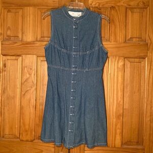 NWOT Vintage Maggie Lawrence Sleeveless Denim Dress Size 12